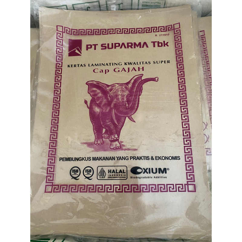 kertas nasi/kertas minyak kotak/persegi panjang (250 lmbr)