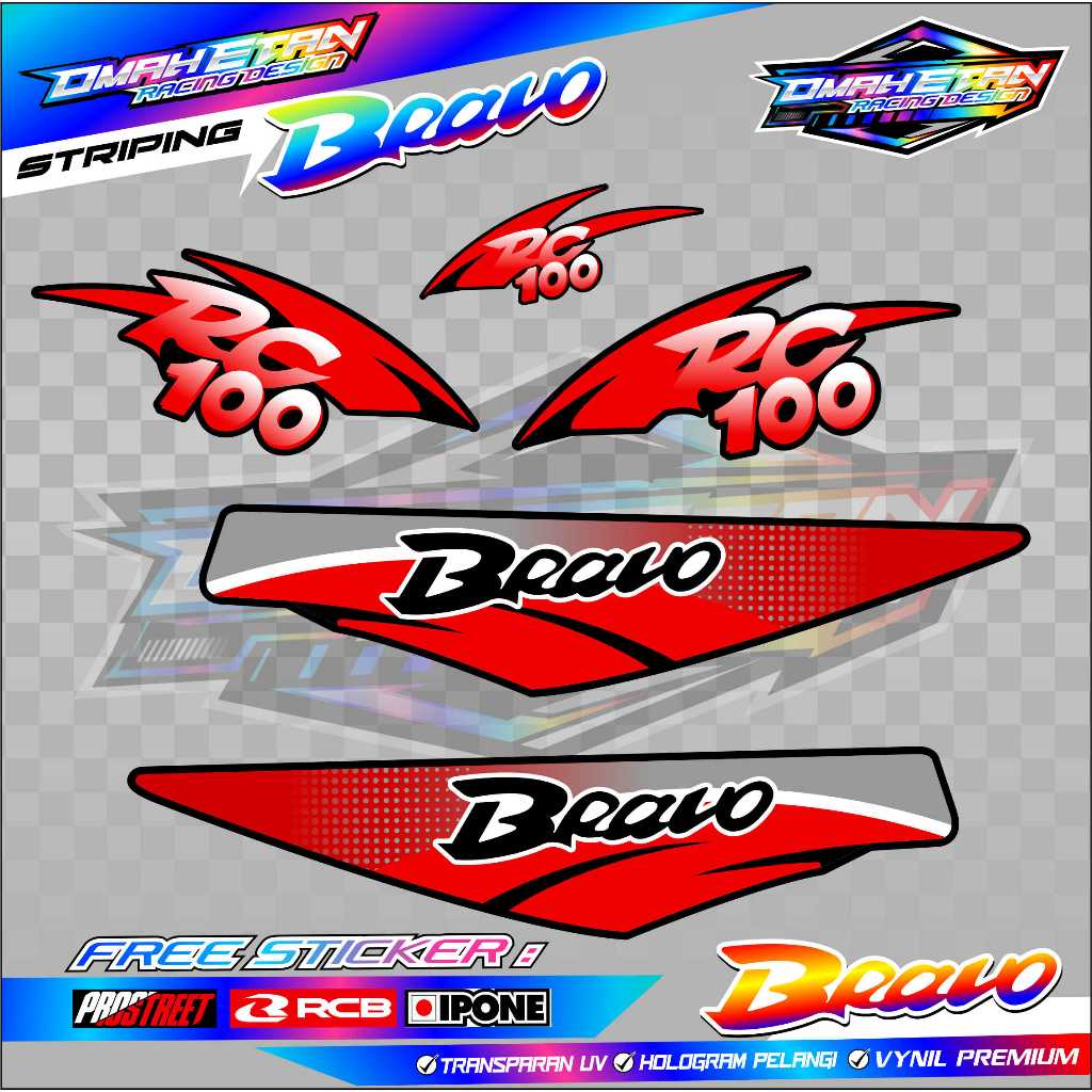 STRIPING VARIASI MOTOR SUZUKI BRAVO / STIKER LIST MOTOR SUZUKI BRAVO