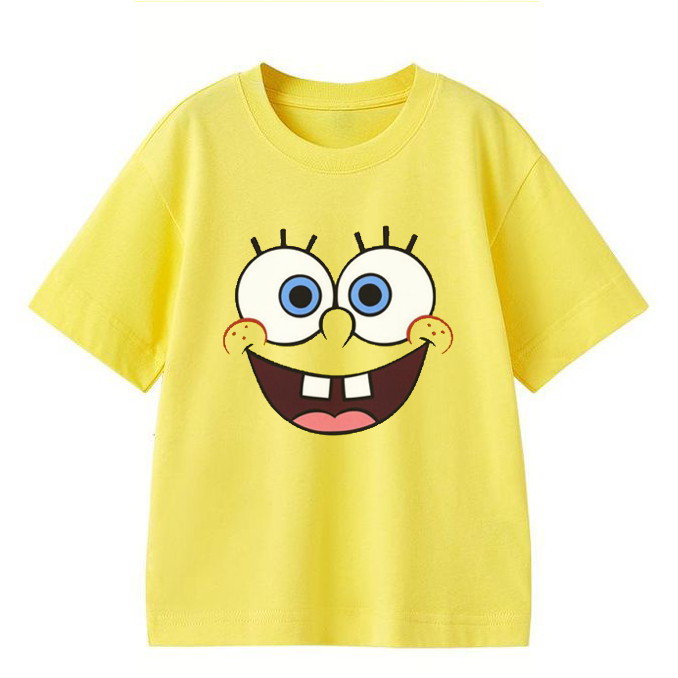 Kaos Spongebob Kartun | T-shirt Spongebob |  Karakter Spongebob | Baju Anak Dewasa Wanita Pria