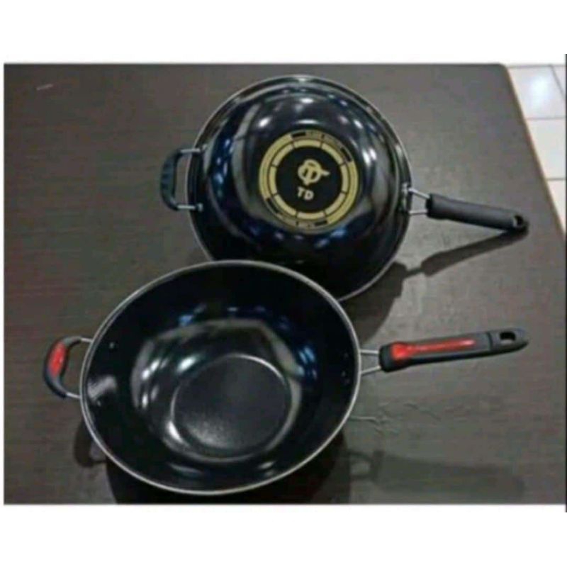 Wajan Enamel / Wajan Gagang 32cm  / Wajan Anti Lengket