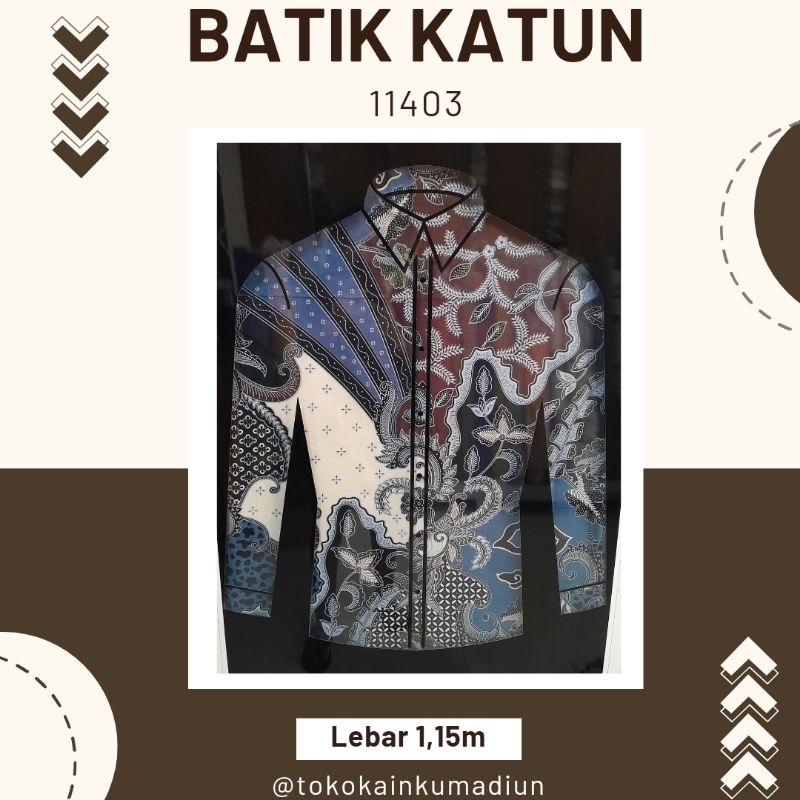 BAHAN / BAKAL BAJU BATIK BAHAN KAIN KATUN HALUS 11403