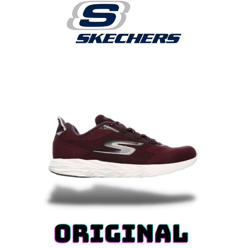 Sepatu Skechers Go Run 5 Go Therm Burgundy Men's ( 55018/BRUG ) Original