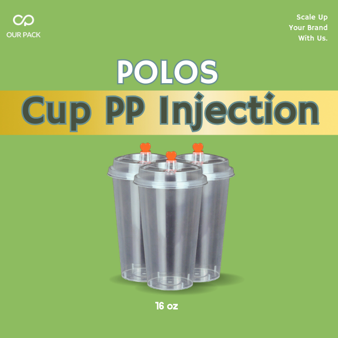 Cup Gelas PP Injection Bening 16oz.