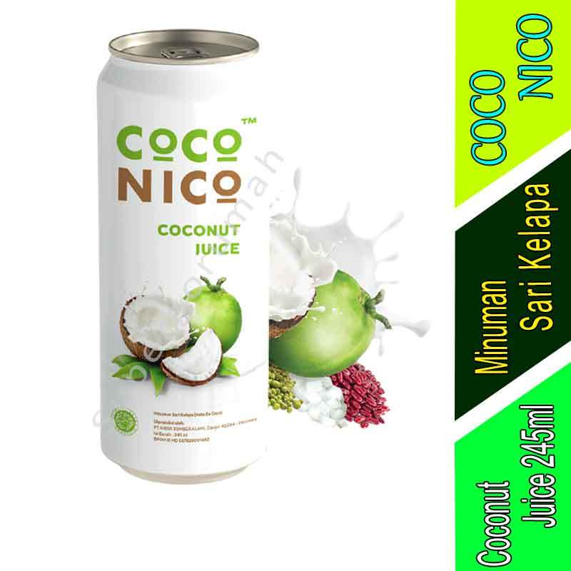 Coconut Juice - Minuman Sari Kelapa -Coco Nico - Nata De Coco 245ml