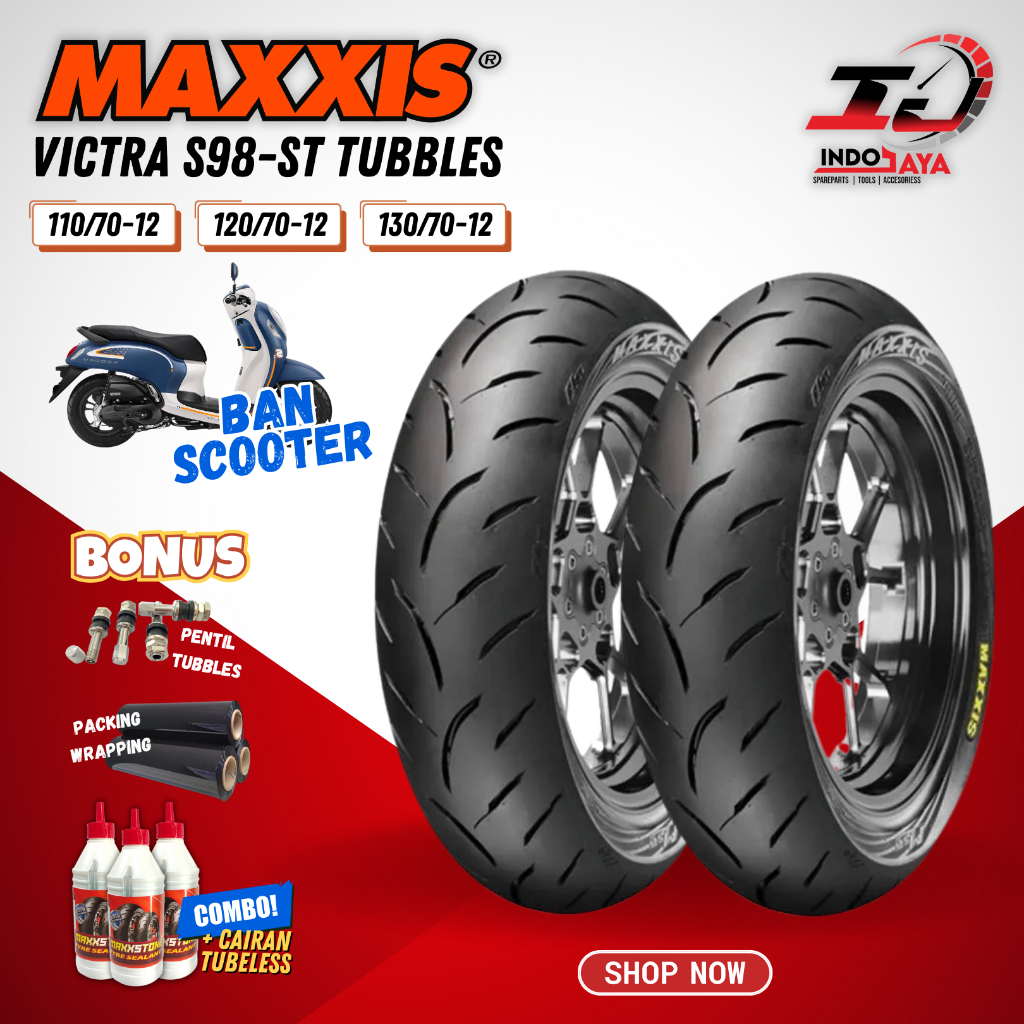 (READY STOCK COD) BAN MAXXIS VICTRA TUBELESS ( 100/90 - 110/90 - 110/70 - 120/70 - 130/70 - 130/80 )
