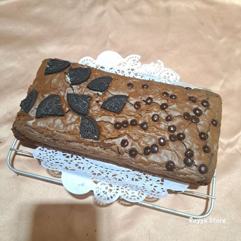 

FUDGY BROWNIES HOMEMADE UKURAN 20x10 cm BROWNIES COKELAT BROWNIES PANGGANG