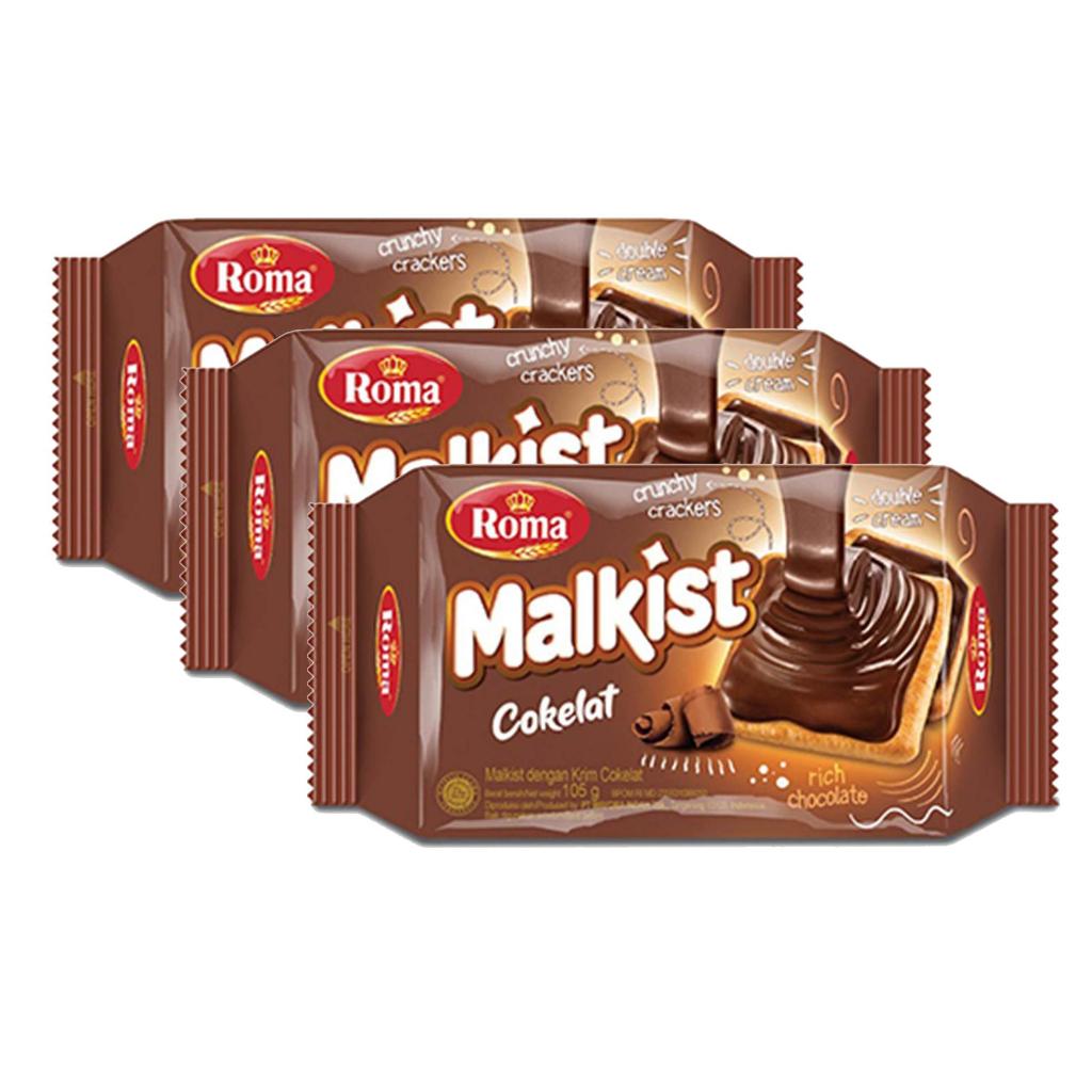 

3Pcs Roma Malkist Coklat 90Gr