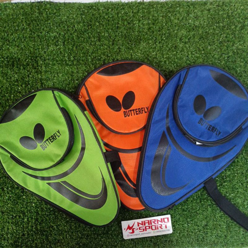 Sarung tas cover bet bat tenis meja pingpong Butterfly isi 2 bet + 4 bola