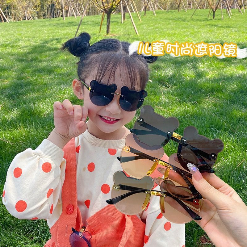 BTU81141 Kids Sunglasses / Kacamata Anak 2 Warna / Kacamata Telinga Beruang / Kacamata Fashion Anak