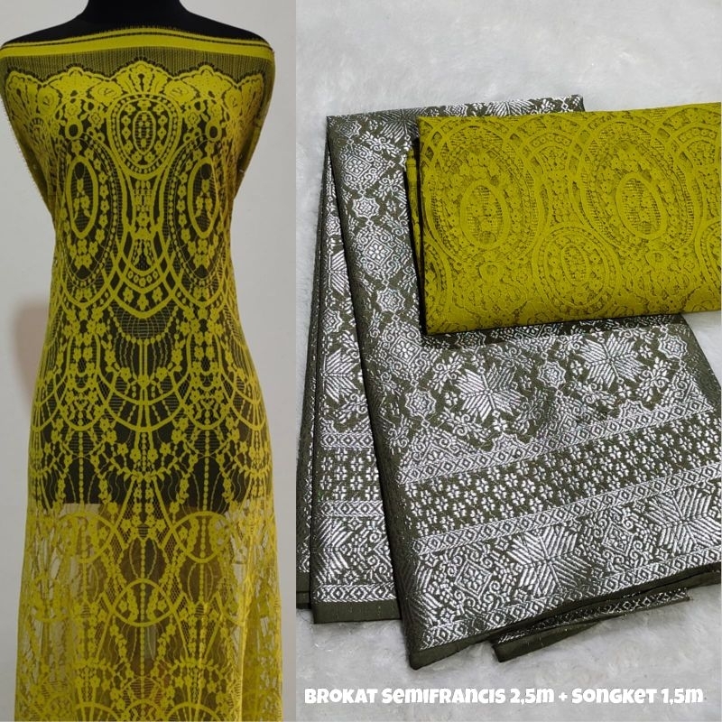 Set Brukat semifrancis dan Songket Semipalembang, Bahan kebaya