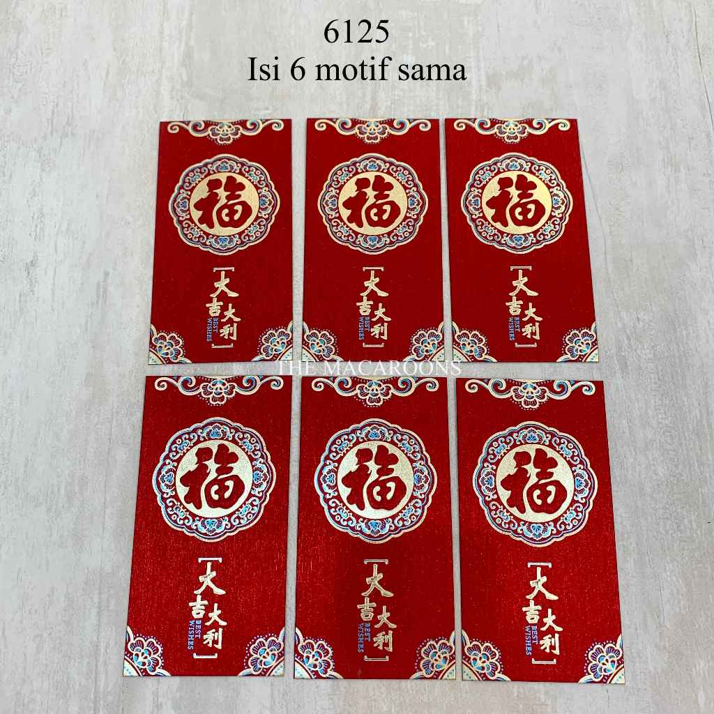 

Angpao Imlek Panjang isi 6 tulisan Fuk Fu Premium Glitter Embos Emas - Hong Bao Tebal Size Panjang Angpau Murah Ready