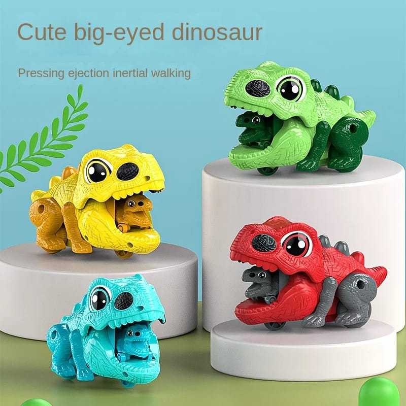 Mainan Anak - Mainan Mobil Dinosaurus Beranak - Truk Monster Dino