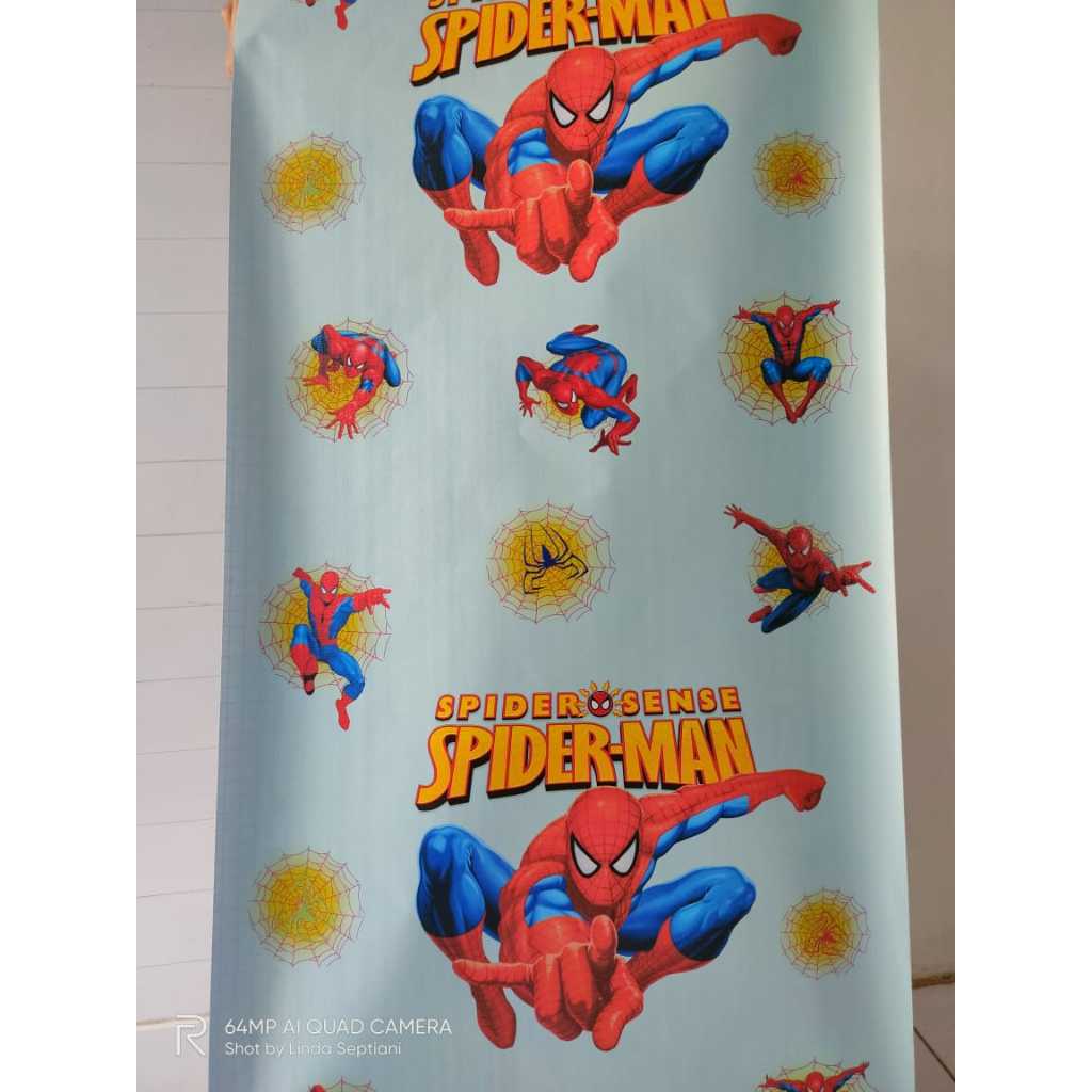 wallpaper dinding spiderman 1 meter