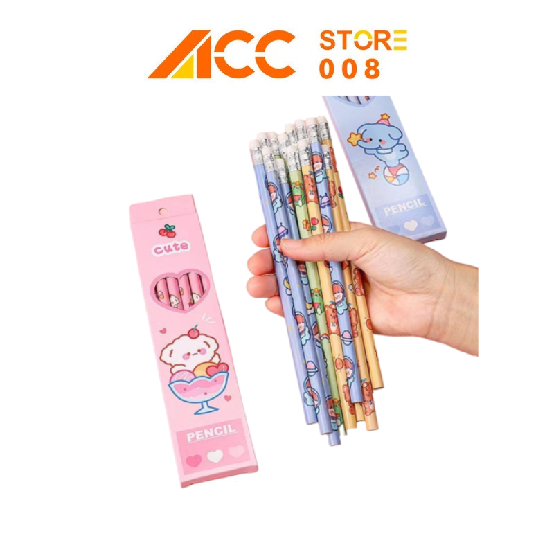 

Pensil Tulis H510 isi 6Pcs / Set Pensil Tulis Motif + Penghapus / Pensil Set Lucu AccStore008