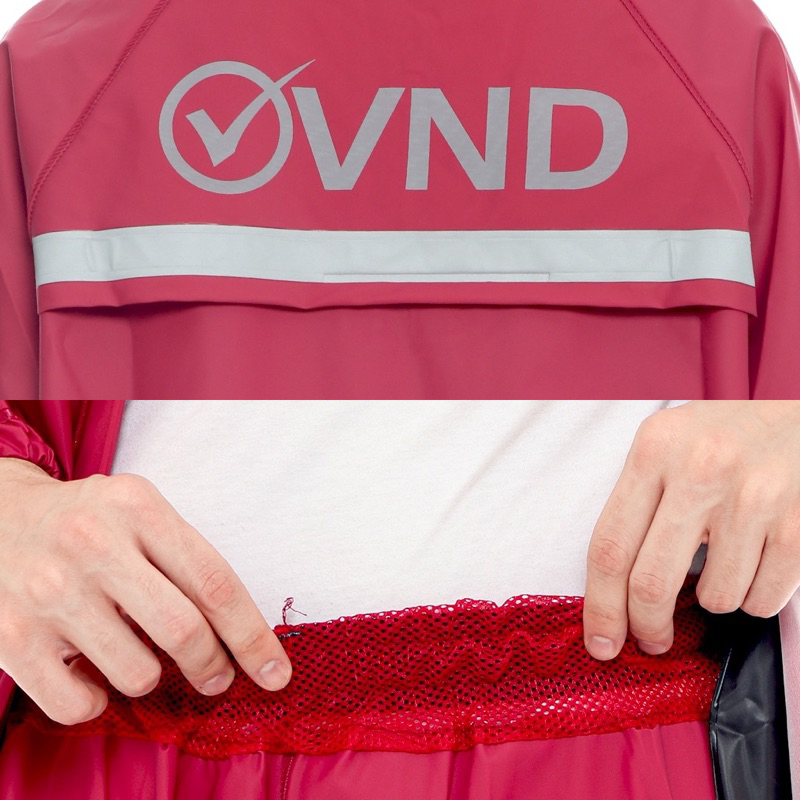 Jas hujan VND Jas Hujan Stelan Karet PVC AK 99 - RED