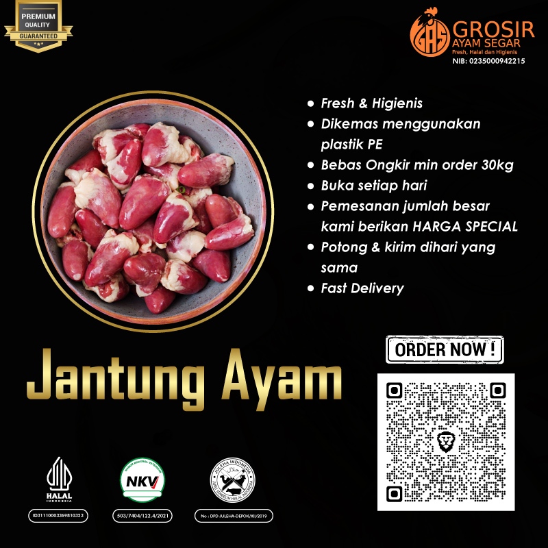 

Jantung Ayam Fresh & Frozen