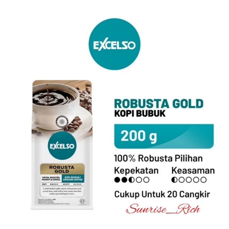 

Excelso Kopi Robusta Gold Bubuk 200 Gram