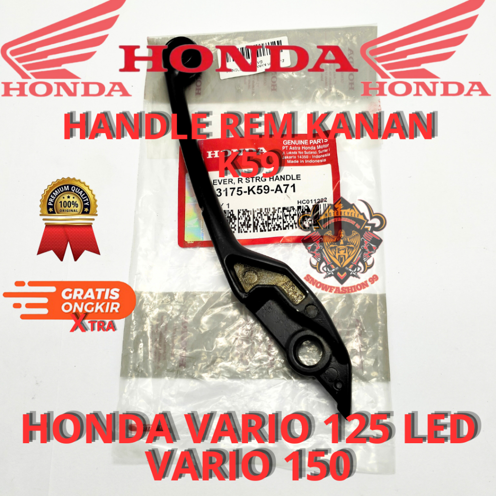 HANDLE REM KANAN HONDA VARIO 125 LED K59 HANDEL REM KANAN VARIO 150 LED ,VARIO 125 LED KUALITAS ASLI