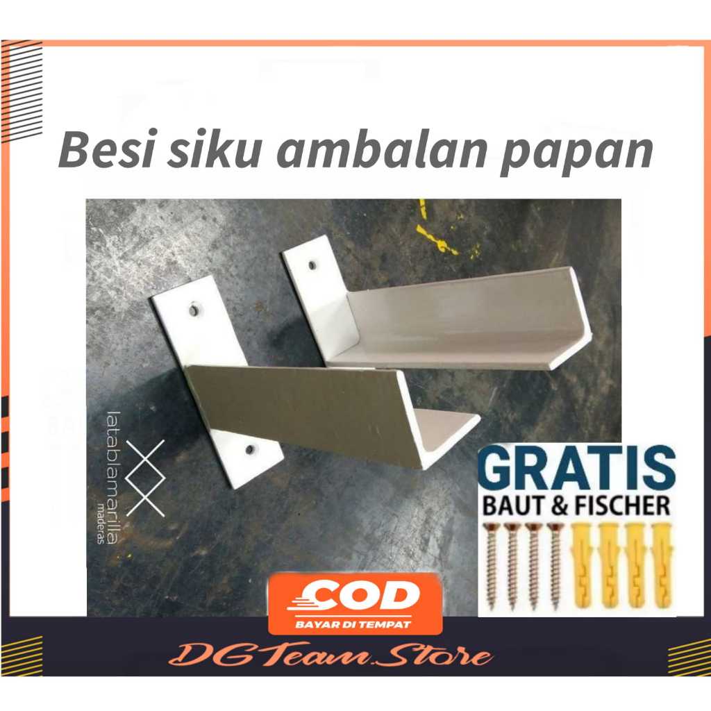 BESI SIKU AMBALAN PAPAN / PENYANGGA PAPAN GANTUNG / SIKU L