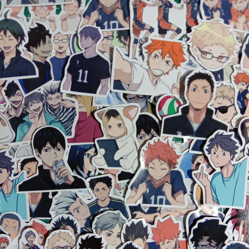 

[45 PCS] STICKER ANIME HAIKYUU CUTTING TERMURAH