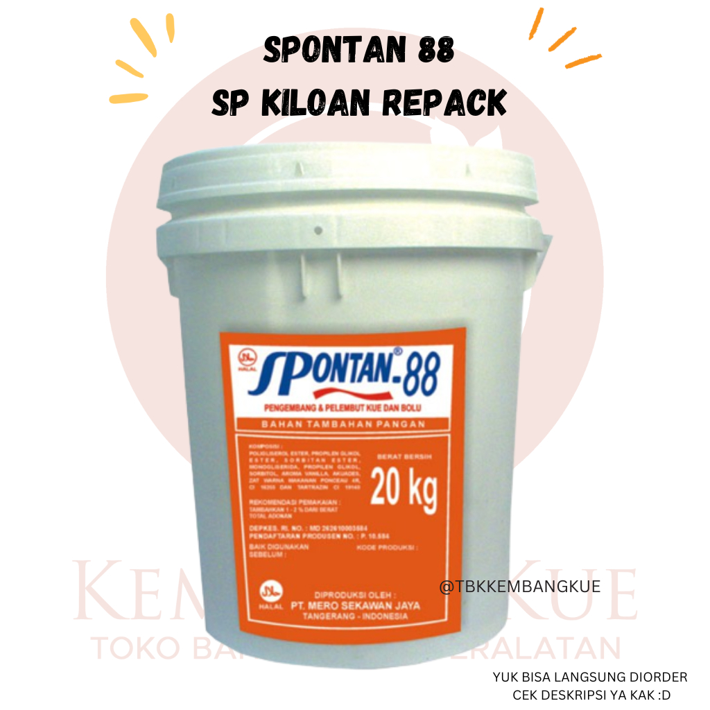 

cake emulsifier/ sp kiloan/sp spontan 88/pelembut kue 250 GR
