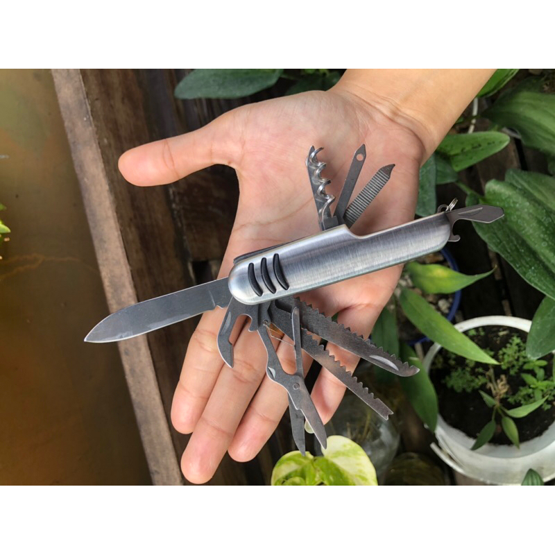 Pisau Lipet Tajam Outdoor / Pisau Lipet / Pisau Lipet 11 Tools / Army Knife 11 Tools