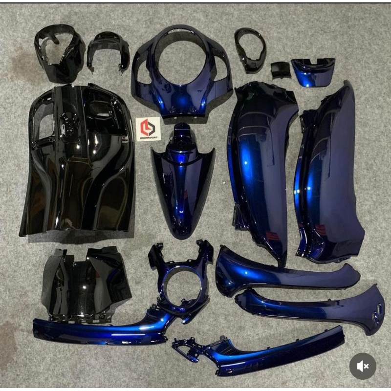 fullset full bodi body halus honda scoopy k2f 2021 2022 2023 2024 repaint blue moon biru original ho