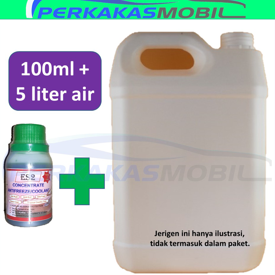 Star Seller.. ES2 Konsentrat Biang Air Radiator Coolant Antifreeze Hijau Mobil Motor 100ml untuk 5 l
