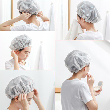 Ready Stock CP035 Topi Mandi Penutup Rambut Masak Tahan Air Shower Cap Bathing Hat
