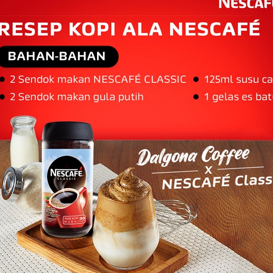 

➘✣✰ NESCAFE Classic Kopi Instan Kopi Hitam 2g Sachet 60pcs