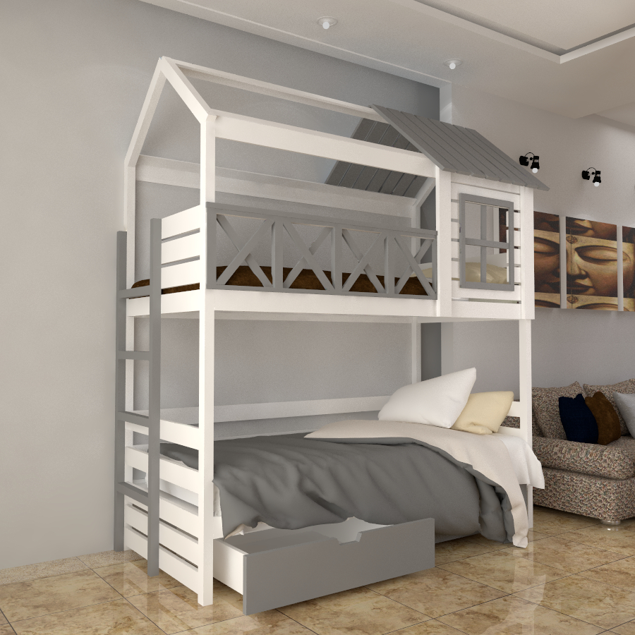 Tempat tidur tingkat minimalis untuk anak laki laki