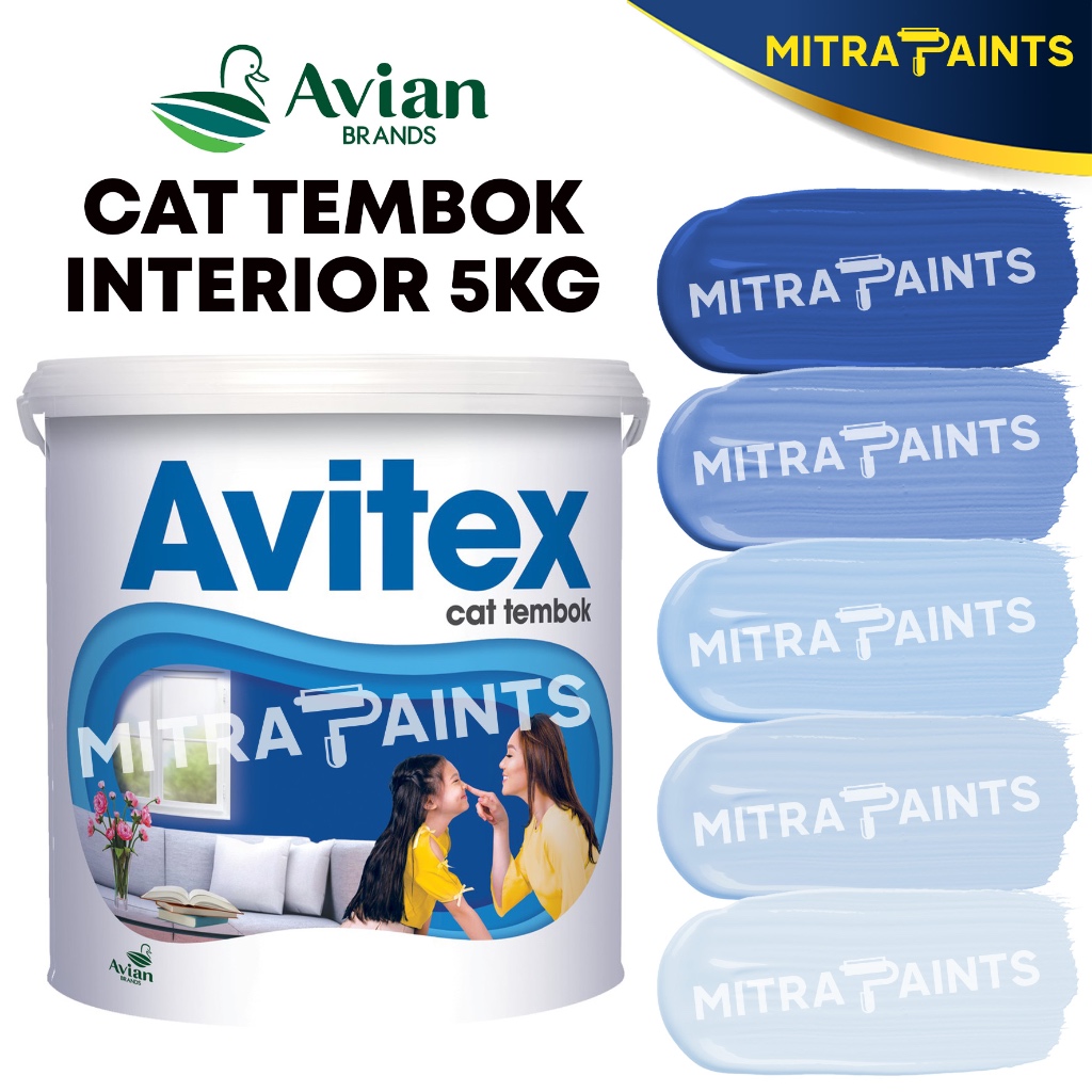 CAT TEMBOK AVITEX INTERIOR 5 KG / AVIAN B20 WARNA BIRU