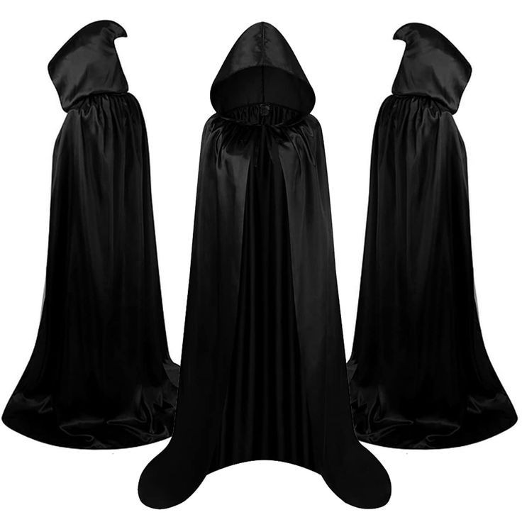 JUBAH POLOS HITAM | jubah haloween 125cm