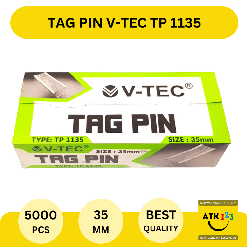 

Tag Pin V-Tec TP-1135 Size 35mm Isi 5.000 pcs