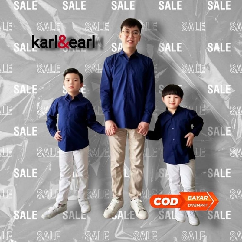 KARL & EARL - Kemeja Anak Laki Laki / Kemeja Anak Lengan Panjang / Kemeja Cauple Ayah Anak / Kemeja 