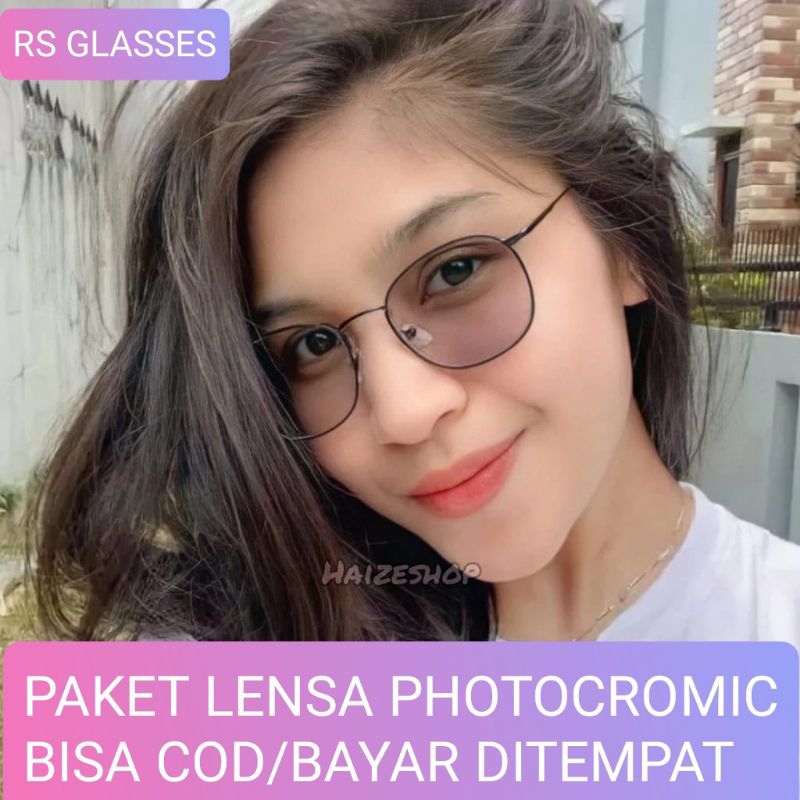 FRAME KOTAK BESI TIPIS LENSA PHOTOCROMIC 8261