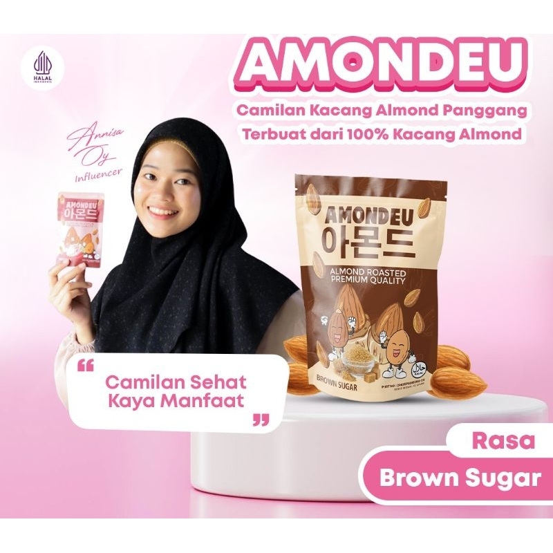 Almond Amounde Korean Roasted - Cemilan almond sehat
