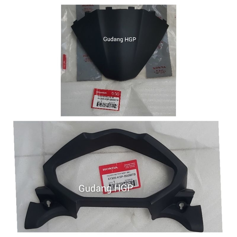 Visor Cover Meter A & Cover Meter B MT BK Set MegaPro Monoshock Karbu F1 61304 61305-KSP-B00MTB Ori 