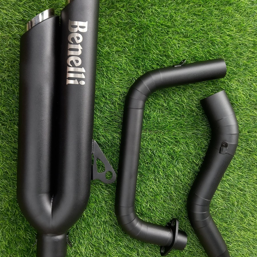 Knalpot Racing Double Black Full Set Benelli 200 Evo - Benelli 200 Efi