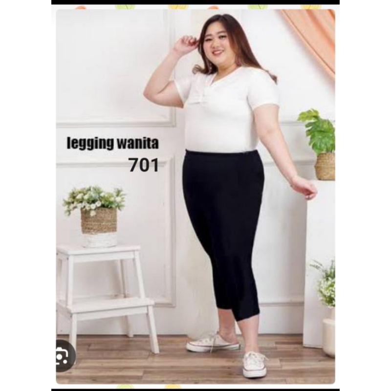 Legging Import Wanita Jumbo/Legging 7/8 Jumbo