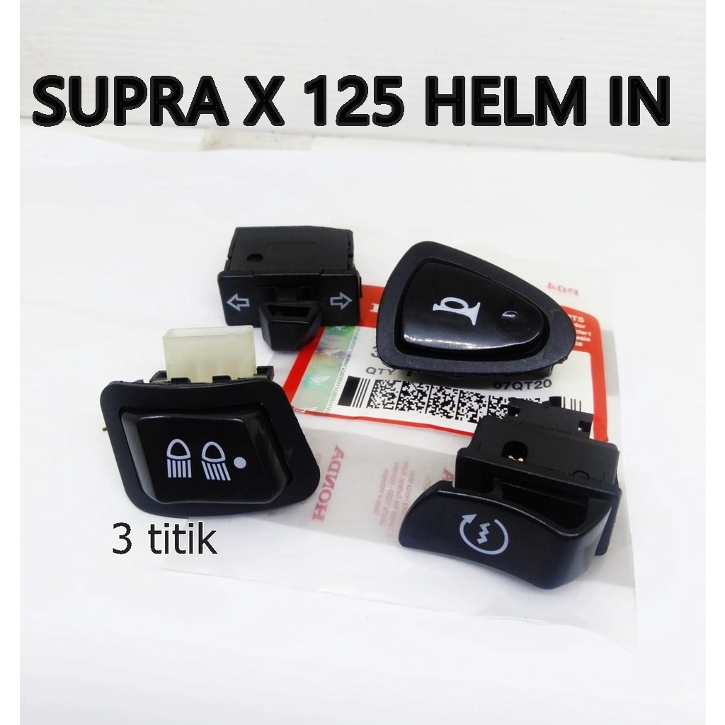 Tombol Saklar Supra x 125 Helm In ( Sudah Dim 3 Titik )