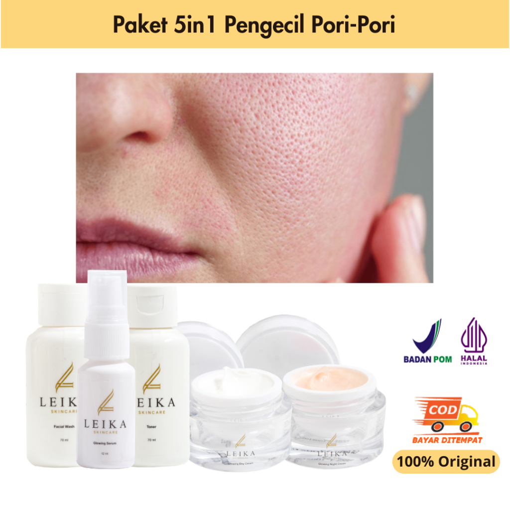 Paket 5in1 Terlaris Sabun Muka Pengecil Poripori Wajah Pria Wanita Ampuh Mengecilkan Poripori Wajah 