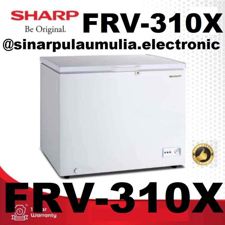 Sharp Chest Freezer Box 302 Liter - FRV-310X / FRV 310X / FRV 310 X / FRV310X / FRV310 X