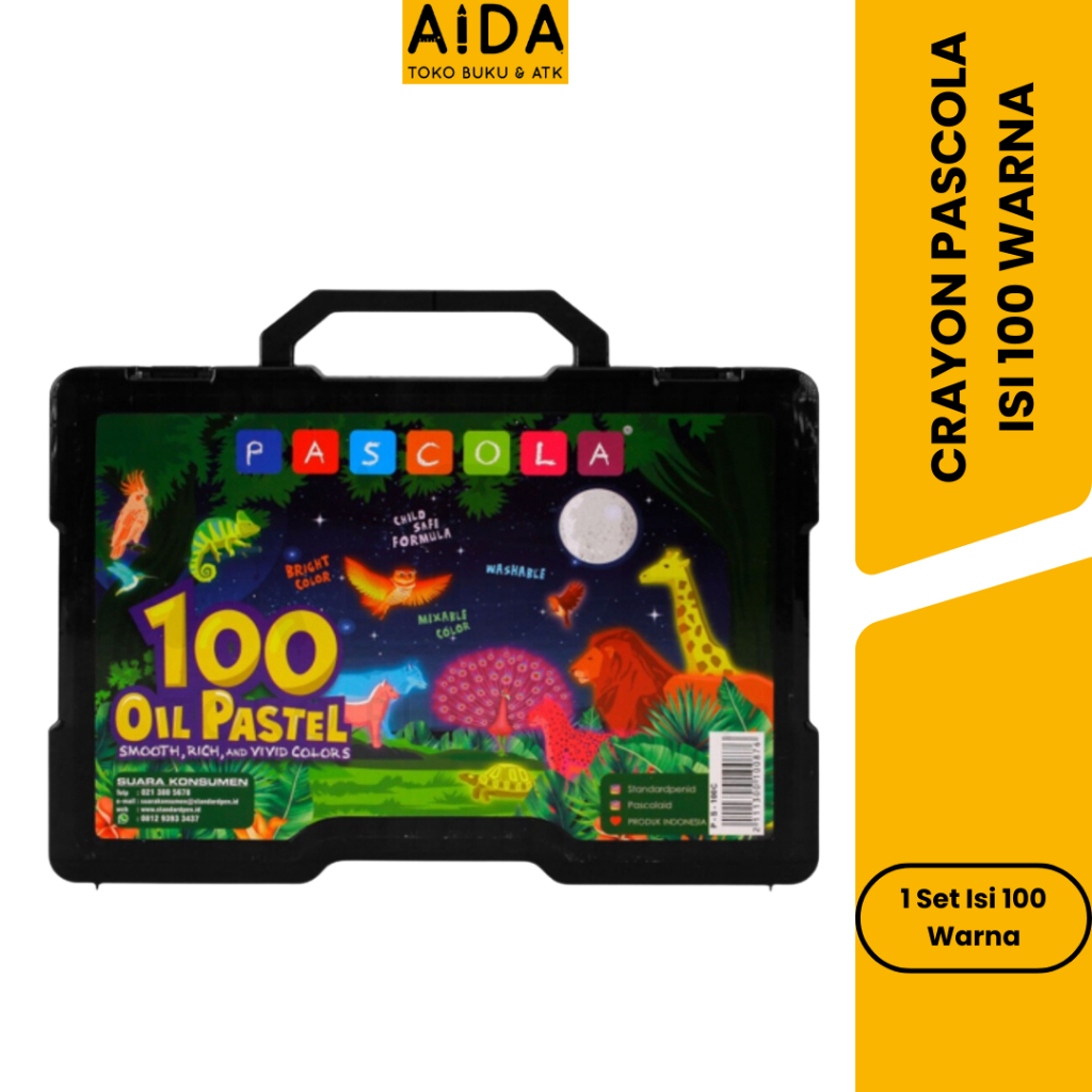 

Crayon Pascola 100 Warna / Krayon Minyak isi 100 Warna / Oil Pastel OP 100S For Drawing Water Resistant