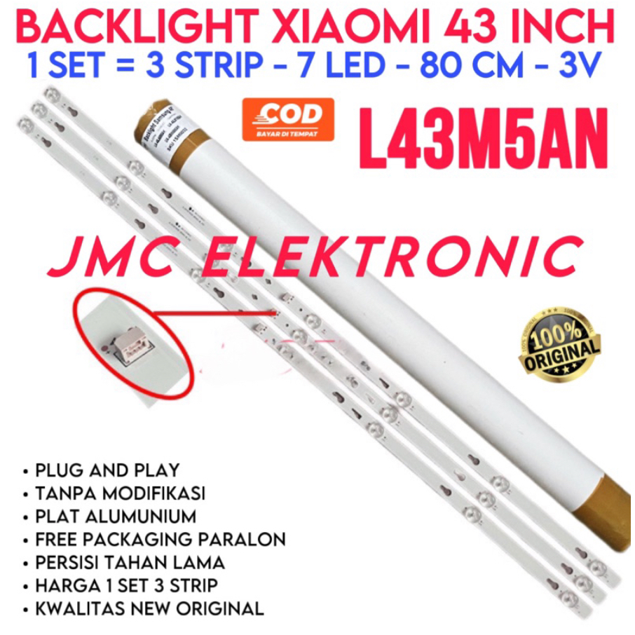 BACKLIGHT TV LED XIAOMI 43 INCH L43M5AN L-43M5AN 43M5AN