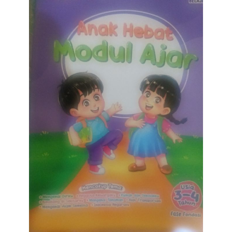 

modul ajar 3 buku umur 3-4, 4-5, 5-6 paud tk ra