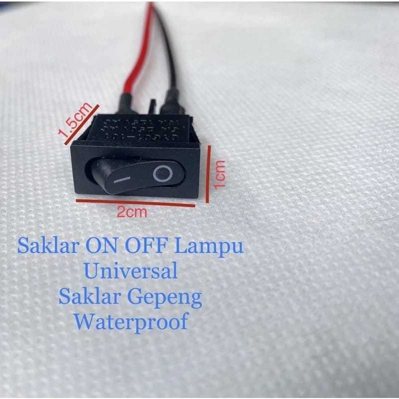 Saklar On Off Lampu Motor Gepeng Plus Kabel Universal Waterproof