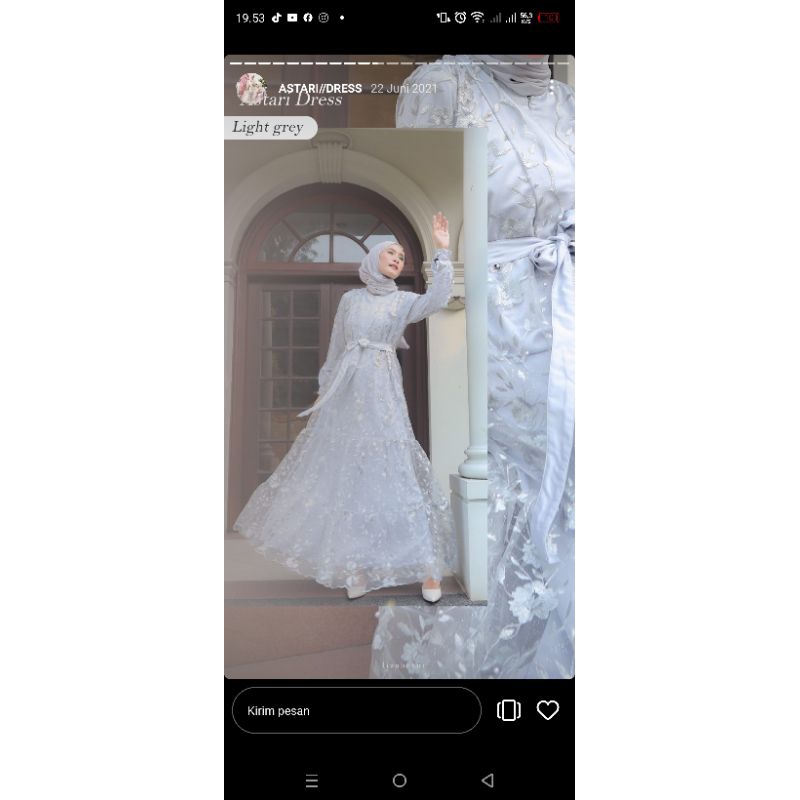 PRELOVED Astari Dress by Lizahrani Gamis Brukat Pesta Muslimah