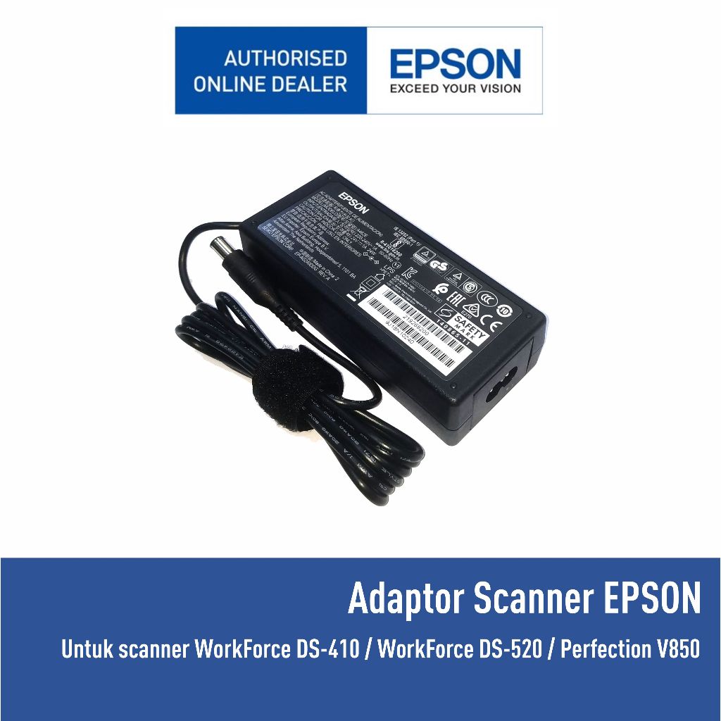 AC Adaptor EPSON Scanner Workforce DS410 DS520 DS530II DS570WII Ori