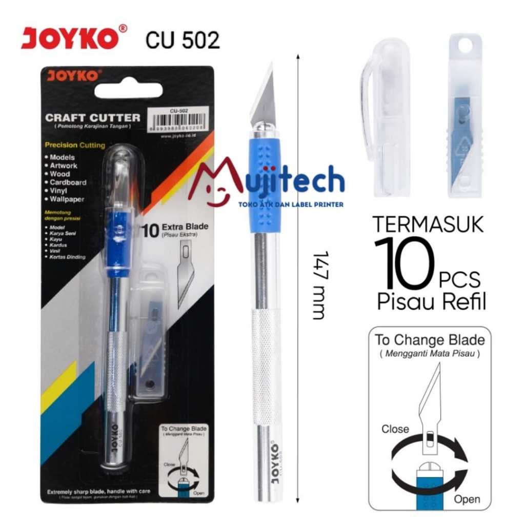 

JOYKO ART KNIFE CU-502 CRAFT PEN CUTTER ALAT POTONG KERAJINAN TANGAN
